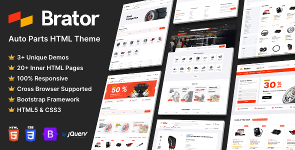 Brator – HTML-Vorlage für Autoteile